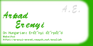 arpad erenyi business card